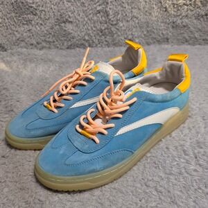 Oncept Panama Sneakers Adriatic Blue‎ Yellow Suede Platform Retro Womens 8